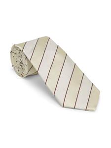 Brunello Cucinelli striped silk tie - Beige