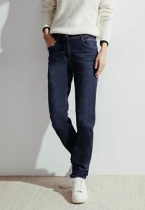 Cecil Slim-fit-Jeans "TORONTO", in dunkelblauer Waschung