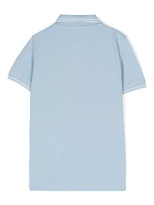 stoneislandjunior Stone Island Junior Katoenen poloshirt met Compass-patroon - Blauw