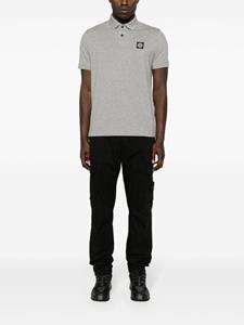 Stone Island Compass-patch piqué polo shirt - Grijs