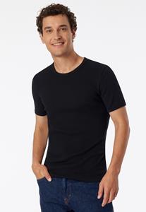 Schiesser Revival Shirt korte mouwen zwart - Revival Friedrich 