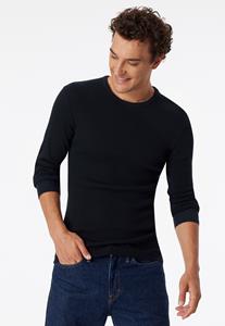 Schiesser Revival Shirt lange mouwen zwart - Revival Friedrich 
