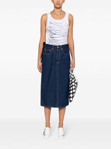 mm6maisonmargiela MM6 Maison Margiela Denim midi-rok - Blauw