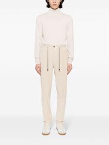 Peserico Ribfluwelen broek met trekkoordtaille - Beige