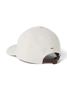 brunellocucinelli Brunello Cucinelli Katoenen pet met geborduurd logo - Wit