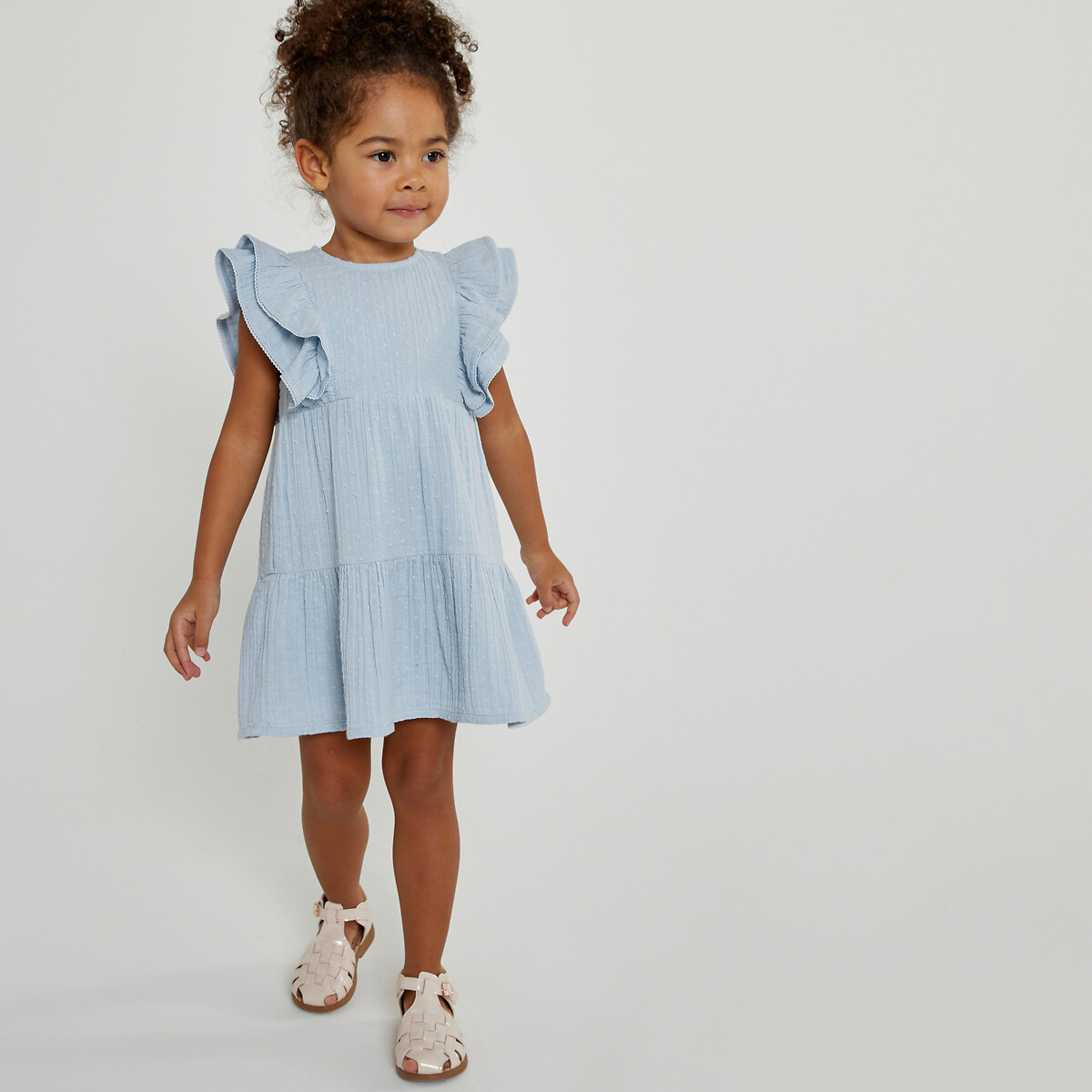 LA REDOUTE COLLECTIONS Jurk in tetra met nopjes