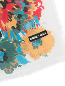 Bimba y Lola Sjaal met bloemenprint - Wit