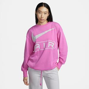 Nike Lichtgewicht damessweatshirt met ronde hals W Sportswear Air Oversized ronde hals Speels roze/photon Dust