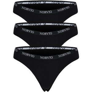 Norvig 3-Pack g-string, zwart