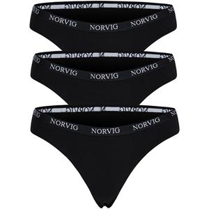 NORVIG 3-pack G-String, Kleur: Zwart