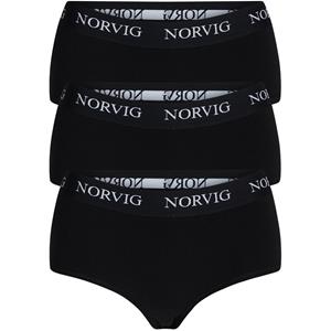 Norvig 3-Pack hipster slip, zwart