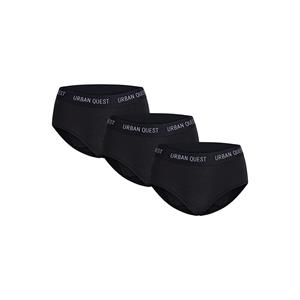 Urban Quest 3-Pack Bamboo hipster slip, zwart