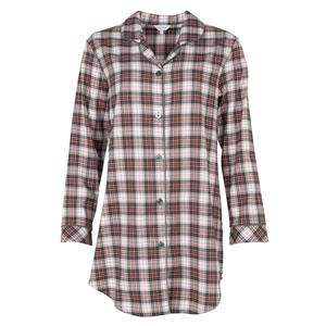 Lady Avenue Cotton Flannel Nachthemd, Kleur: Groente/rood