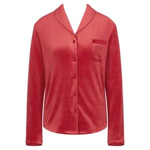 Triumph Mix&Match Velour Boyfriend Nachthemd, Kleur: Mannish Rood