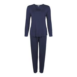 Lady Avenue Bamboo pyjama's, blauw