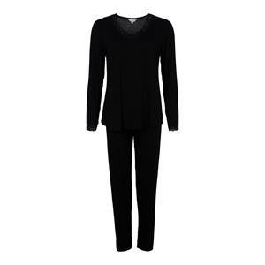 Lady Avenue Bamboo Pyjama, Kleur: Zwart