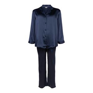 Lady Avenue Pure Silk pyjama's, blauw