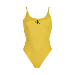 Calvin Klein Scoop Back badpak zonder beugel, geel