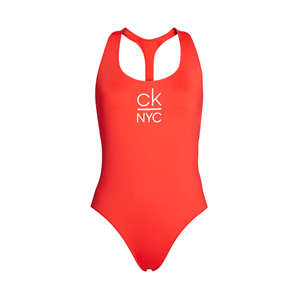 Calvin klein Scoop Zwempak, Kleur: High Risk Rood