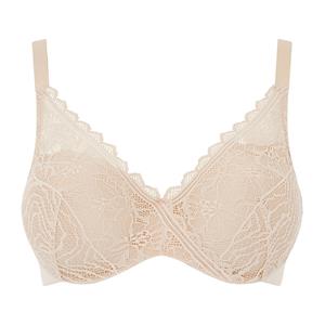Chantelle EasyFeel Floral Touch BH met beugel, beige