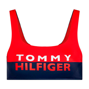 Tommy hilfiger Bralette Bikinitop, Kleur: Rood Glare