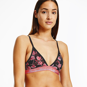 Calvin klein Lingeri Unlined Triangle Bralette BH, Kleur: Zwart V-day