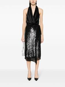 P.A.R.O.S.H. Glare rok met pailletten - Zwart