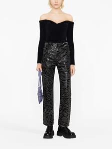 karllagerfeld Karl Lagerfeld Jeans met dierenprint - Zwart