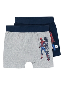 Name It Jongens boxershorts spiderman blauw/grijs 2-pack