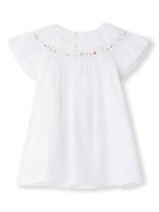 Bonpoint Shirt met geborduurde bloemen - Wit