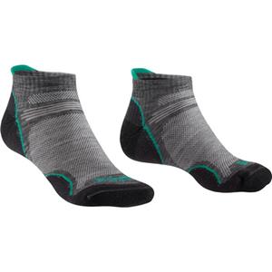 Bridgedale Ultra Light T2 Merino Performance Low Dames Wandelsok Mid Grey/Surf