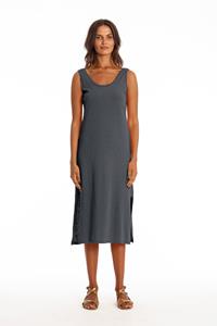 RAVENS VIEW IBIZA Damen vegan Kleid Demi Lava Blau