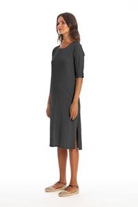 RAVENS VIEW IBIZA Damen vegan Kleid Mia Anthrazit Grau