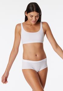 Schiesser Bustier dubbelrib biologisch katoen wit - Pure Rib 