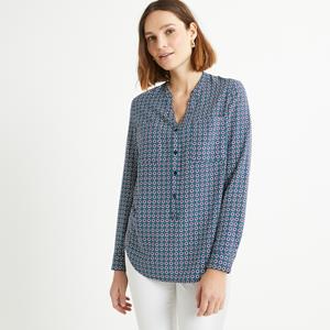ANNE WEYBURN Blouse met tuniekhals, grafische print