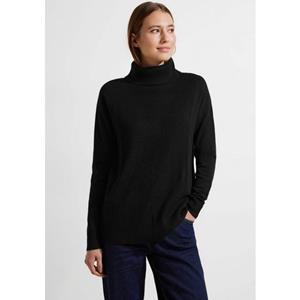 Cecil Rollkragenpullover, mit Rippstrick-Muster