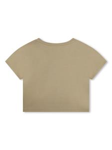 michaelkorskids Michael Kors Kids T-shirt met logo-patch - Beige