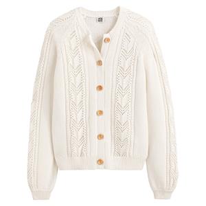 LA REDOUTE COLLECTIONS Vest in pointelle tricot zuiver katoen
