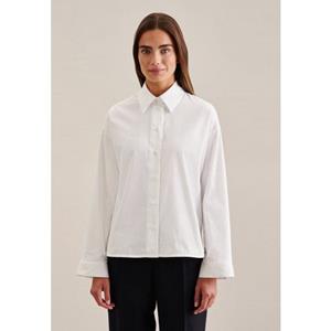 seidensticker Overhemdblouse Zwarte roos Lange mouwen kraag uni