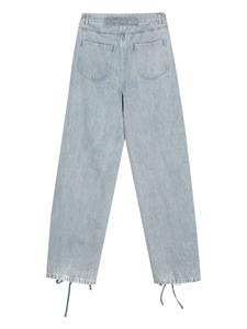 ROTATE lace-up high-rise jeans - Blauw