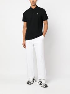karllagerfeld Karl Lagerfeld Ikon poloshirt van biologisch katoenen - Zwart