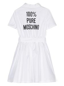 moschinokids Moschino Kids Katoenen shirtjurk - Wit