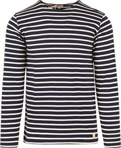 Sweater Armor Lux Houat Trui Strepen Donkerblauw