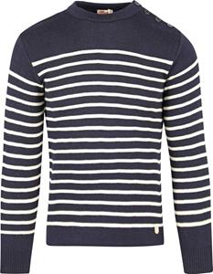 Sweater Armor Lux Molène Trui Wol Strepen Navy