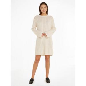 Tommy Hilfiger Strickkleid "SOFT WOOL AO CABLE C-NK DRESS"