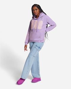 Ugg Rey UGGfluff Logo Hoodie Purple Jade sweater