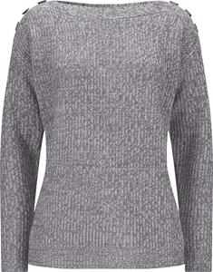 Your Look... for less! Dames Pullover met boothals grijs gemêleerd Größe