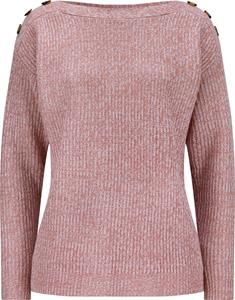 Your Look... for less! Dames Pullover met boothals rozenhout gemêleerd Größe