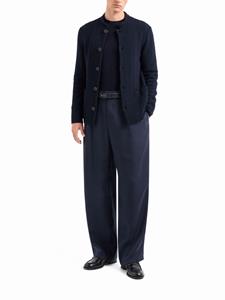 giorgioarmani Giorgio Armani Trui met chevronstreep - Blauw