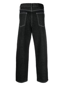 Jeans met contrasterende stiksels - Zwart
